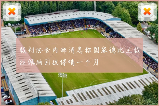 裁判协会内部消息称国家德比主裁拉佩纳因故停哨一个月